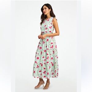 NWT Roller Rabbit Greta Swirl Milani Dress Aqua 100% Silk